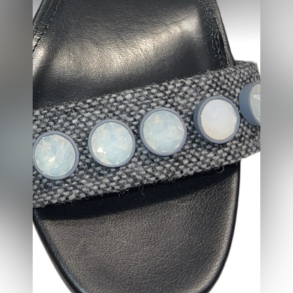 J. Crew Collection Women’s Jeweled Tweed Ankle Strap Block Heel Sandals NWT - Picture 4 of 10